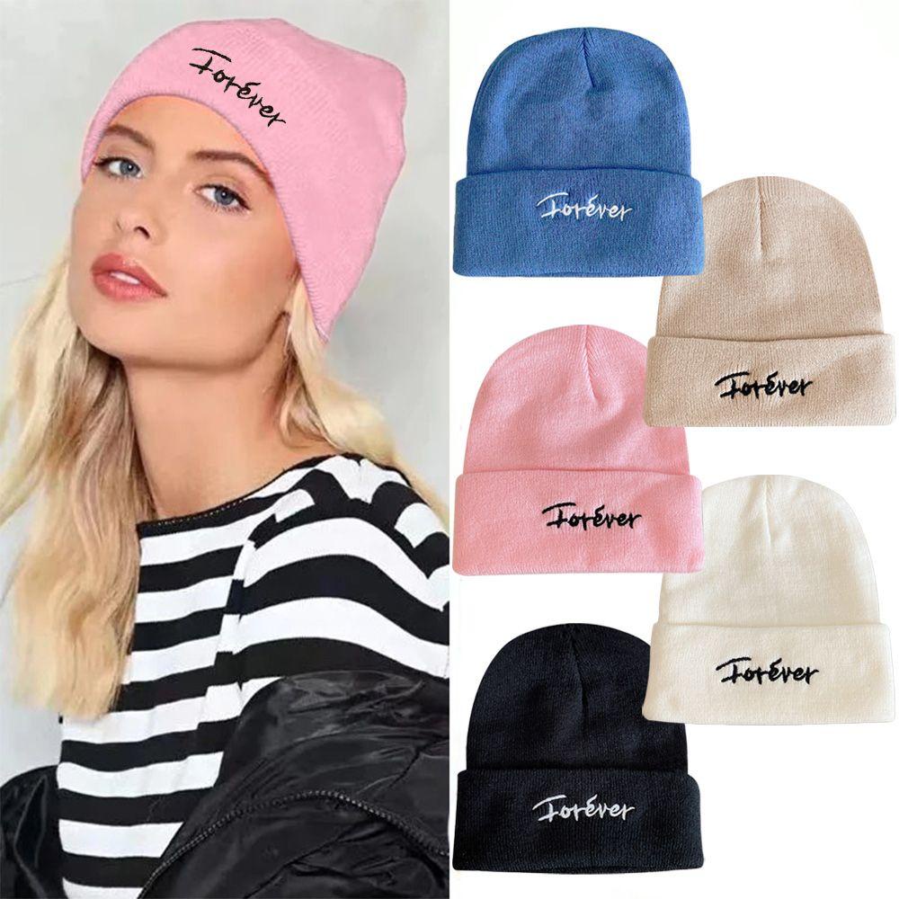 Mũ Len Beanie Nữ 5 Màu Trơn Dễ Thương