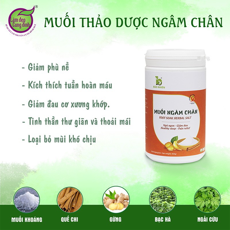 Muối ngâm chân giảm đau nhức 400g - Bảo Nhiên (Việt Nam)
