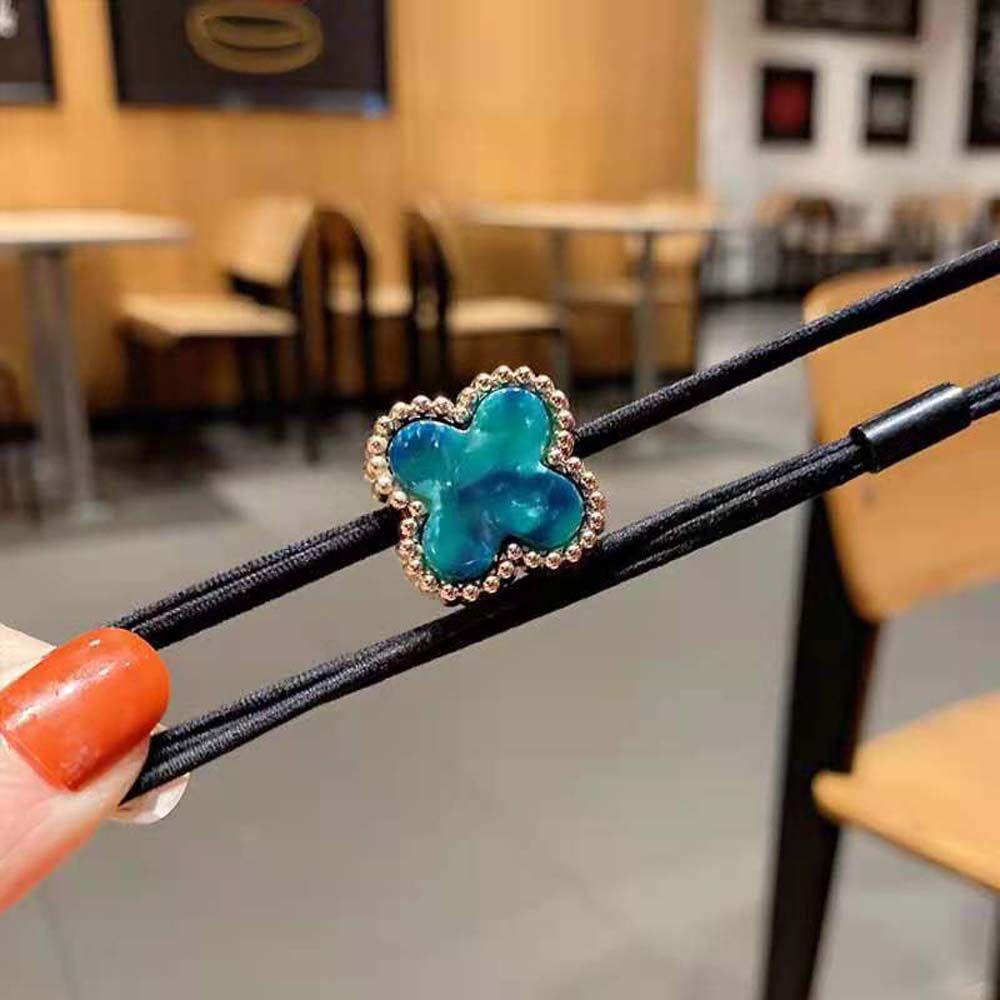 QQMALL Dây Cột Tóc Hình Cỏ Bốn Lá Nhỏ Xinh Thời Trang Cho Bạn Gái