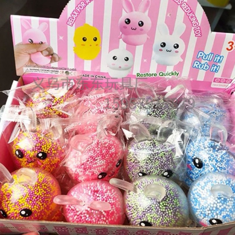 Squishy THỎ XỐP PHÁT SÁNG Mochi đồ chơi bóp tay mềm mịn dễ thương chân thực giảm stress co dãn đàn hồi ngộ nghĩnh bóp gi