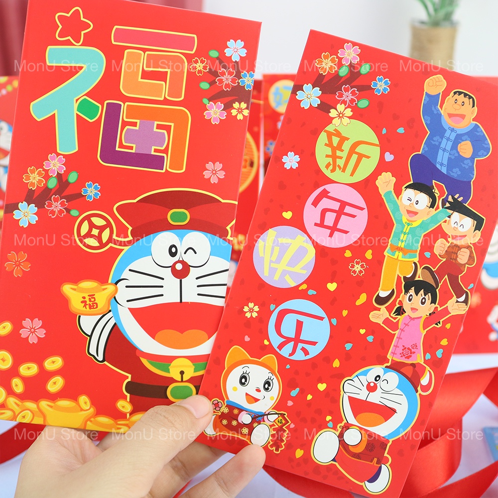 SET 6 bao lì xì DORAEMON DOREMON size lớn dễ thương cute MON0108 TooYoo
