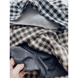 Set áo khoác + chân váy dạ PP houndstooth mimee