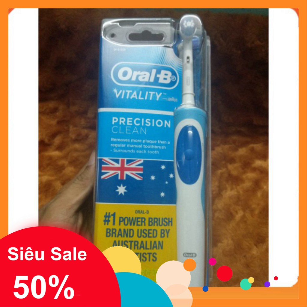 XẢ HÀNG Bàn chải điện Oral B Vitality Pro White Electric Toothbrush tặng1 đầu bàn chải Úc XẢ HÀNG