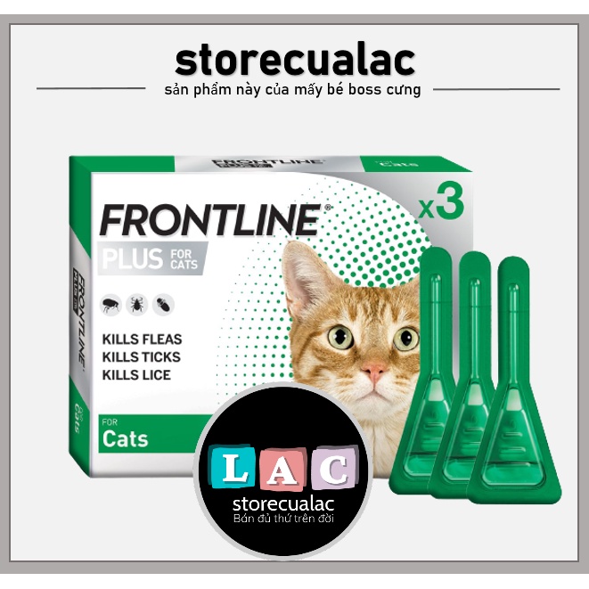 FRONLINE PLUS FOR CATS - NHỎ GÁY HỖ TRỢ DIỆT VE, RẬN, BỌ CHÉT CHO MÈO