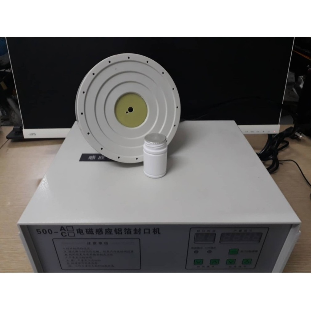 [ DGYF 500C ĐƯỜNG KÍNH 15CM ]  MÁY siêu nắp chai, dán màng nhôm hũ hộp , chai lọ , máy dán màng nhôm bằng tay