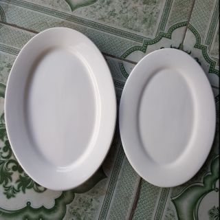 {Sỉ} 5 Đĩa sứ trắng hình bầu dục