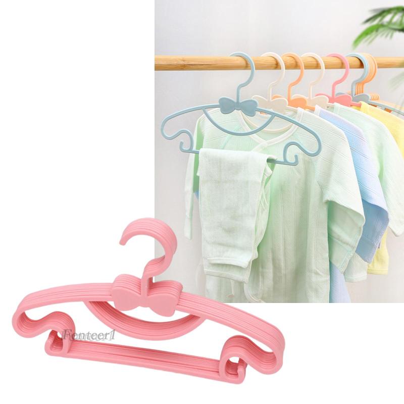 1 [Fenteer] 10 Móc Phơi Quần Áo, Áo Khoác, Váy Cho Phòng Trẻ Em