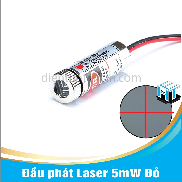 Đầu phát Laser 5mW _ Đỏ Đầu Phát Laser 3-5V 5mW