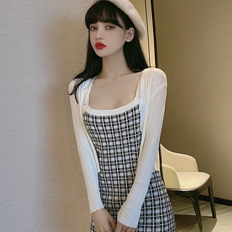 Áo Cardigan Dệt Kim Tay Dài Phối Nút Thiết Kế Đơn Giản Thời Trang | BigBuy360 - bigbuy360.vn