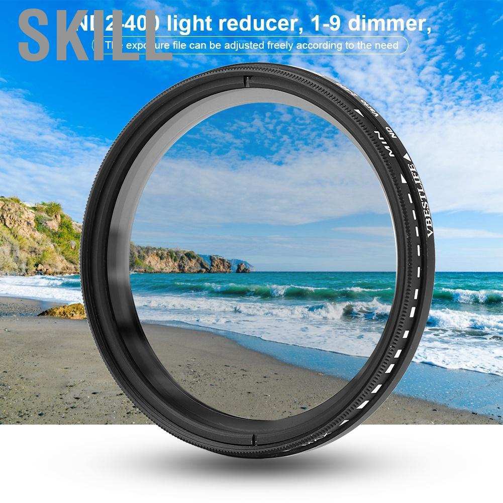Skill VBESTLIFE Adjustable ND Lens Filter ND2-400 Fader Neutral Density for Canon Nikon Sony