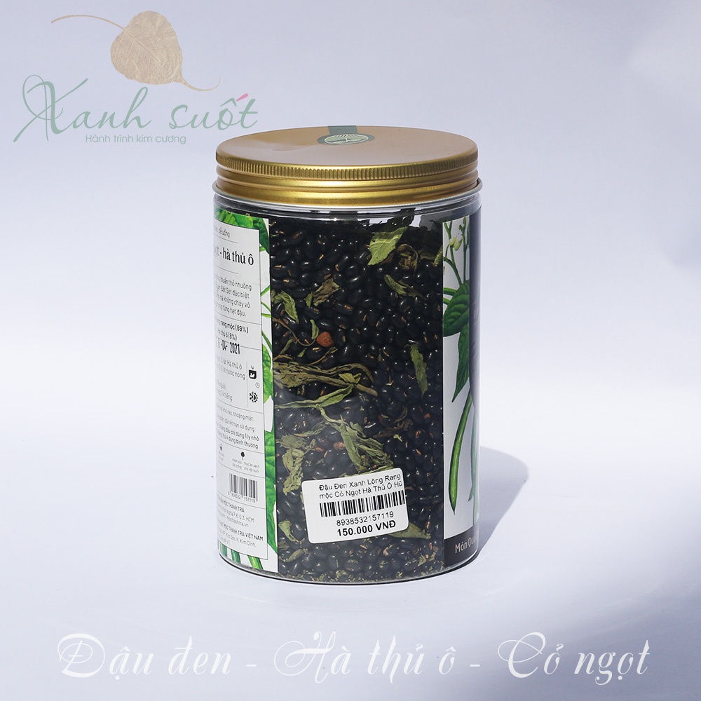 [Mộc Thanh Trà] Hũ Đậu Đen Xanh Lòng- Hà Thủ Ô- Cỏ Ngọt- Green Black Beans Roasted Tea [Xanh Suốt]