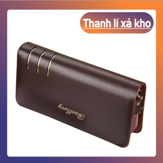Ví nữ cầm tay cao cấp- ví 2 dây kéo màu nâu