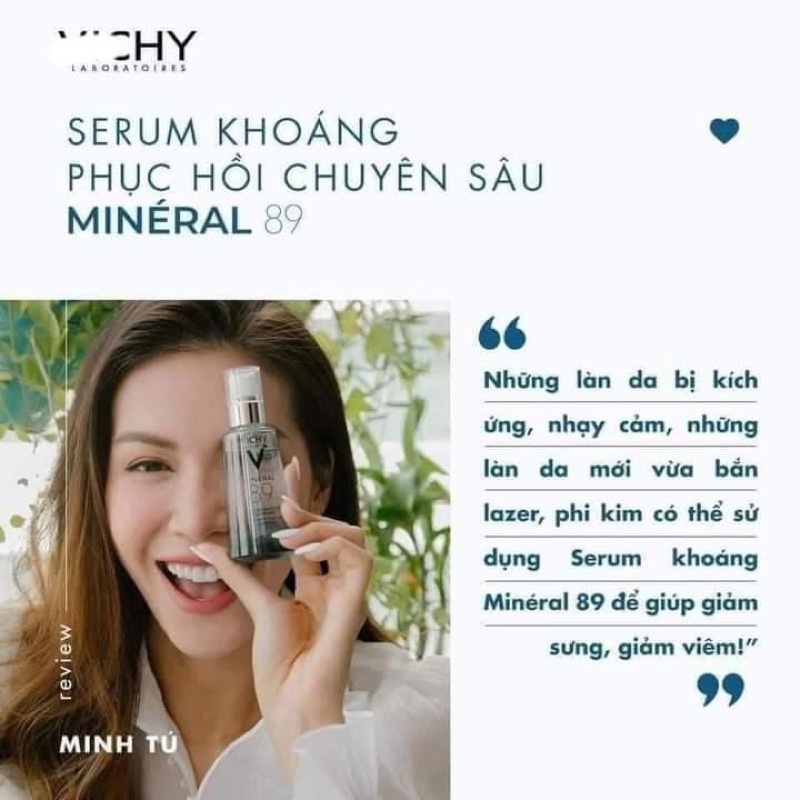 [Có bill]Serum cấp nước, phục hồi da Vichy mineral 89 50ml