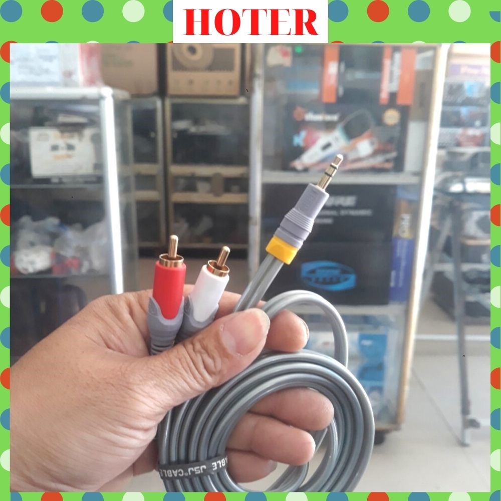 Dây AV 1 đầu 3.5mm ra 2 đầu bông sen