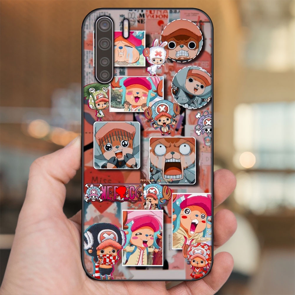 Ốp lưng Oppo A91, Reno 3 viền đen in hình Chopper One Piece Đảo Hải Tặc