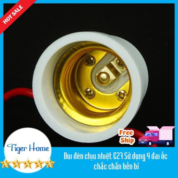 Đui đèn xoáy E27 Siêu Chắc Chắn Chịu Nhiệt độ cao an toàn Điện (Đui đèn led, đui đèn compact)