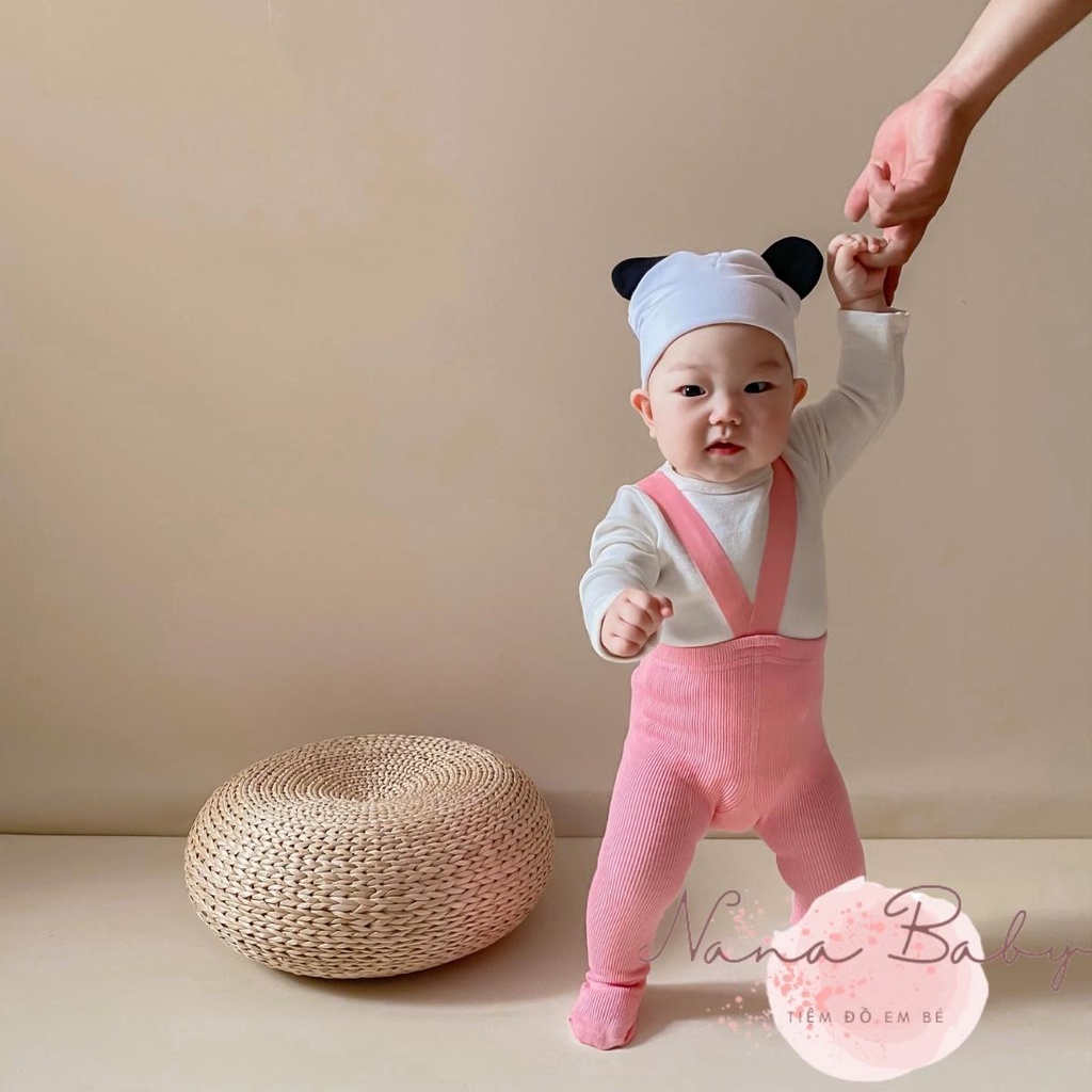 Quần cho bé NANABABY98 Quần tất yếm dài phiên bản thu đông phong cách Hàn Quốc dành cho trẻ em từ 0 đến 2 tuổi QA43