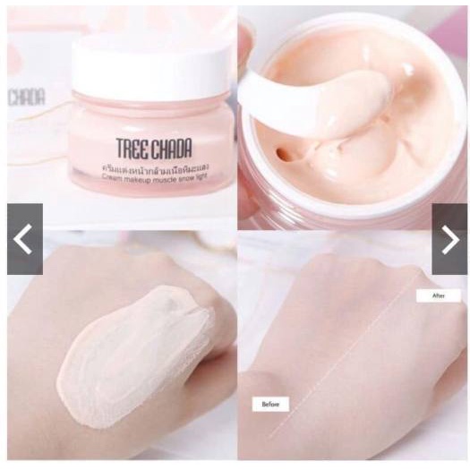 Kem Make Up Trang Điểm nhẹ nhàng TreeChada MUSCLE SNOW LIGHT Thái Lan,tạo hiệu ứng căng bóng,cấp ẩm