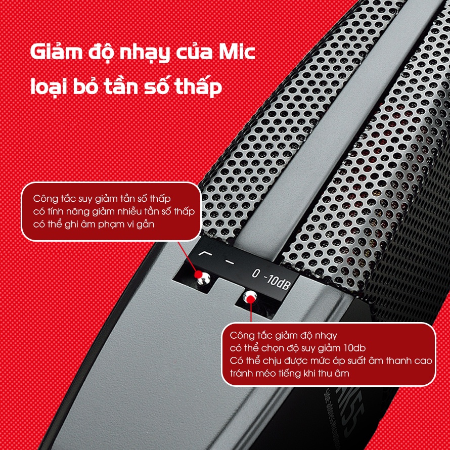 Mic Thu Âm Cao Cấp TAKSTAR TAK55, Micro Thu Âm, Hát Karaoke, Livestream, BẢO HÀNH CHÍNH HÃNG 12 THÁNG