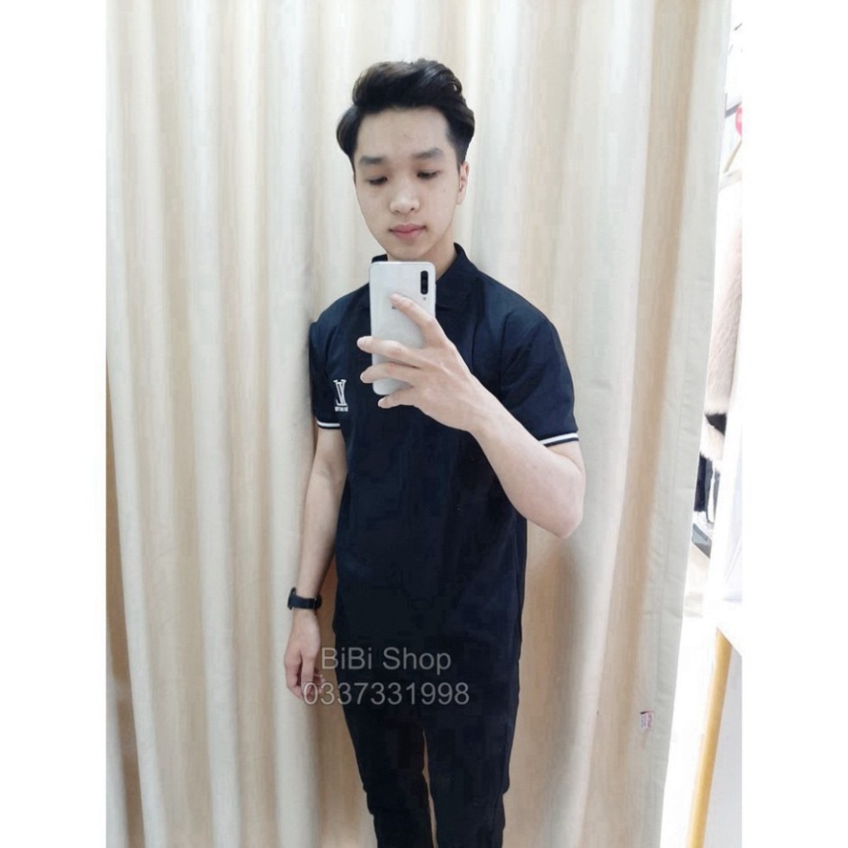 [ẢNH THẬT] Áo Thun Nam Cổ Bẻ, Áo Polo Nam Thêu Logo LV Cao Cấp BB13 | BigBuy360 - bigbuy360.vn