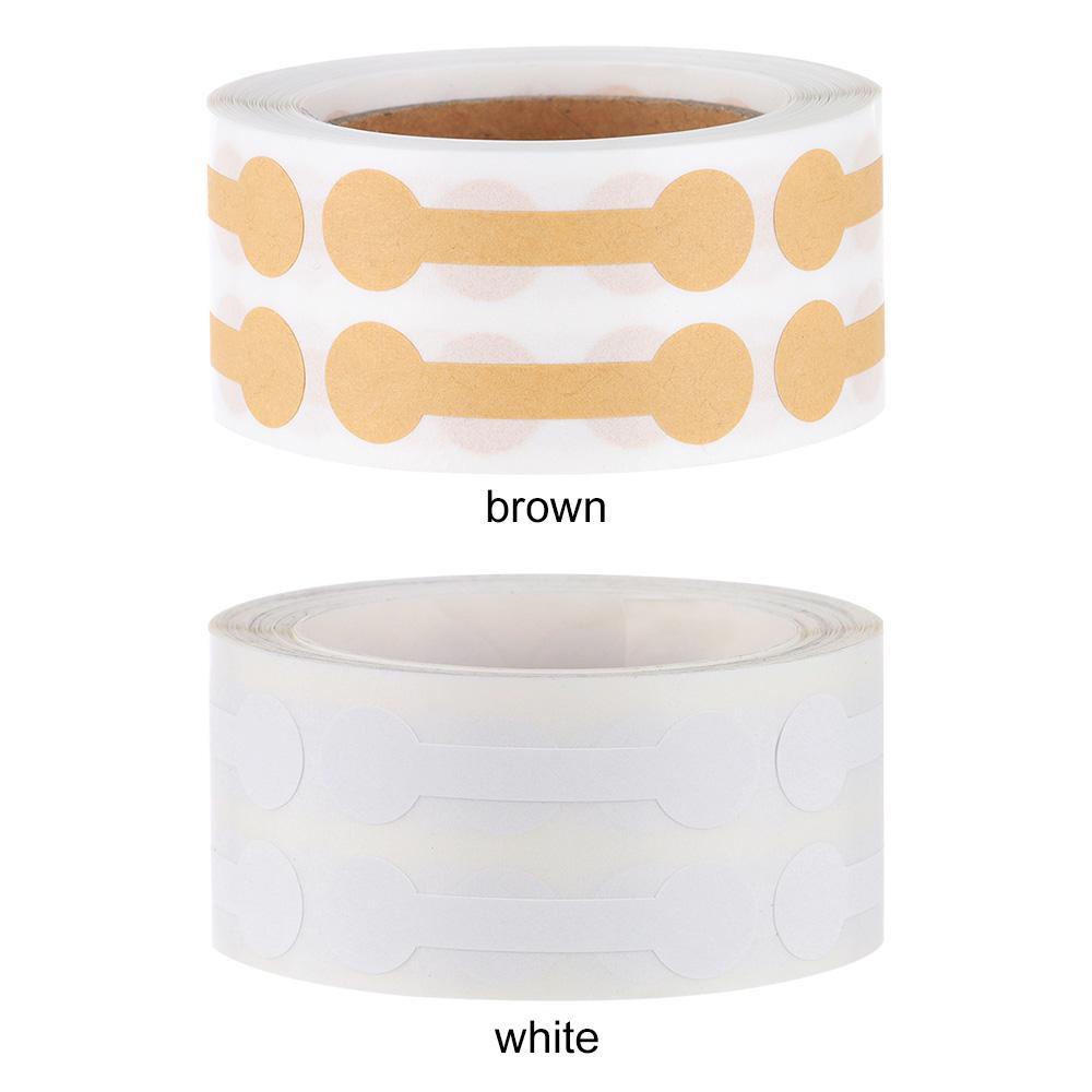 Set 500 Thẻ Giấy Tròn Màu Trắng / Nâu Treo Vòng Tay Trang Sức