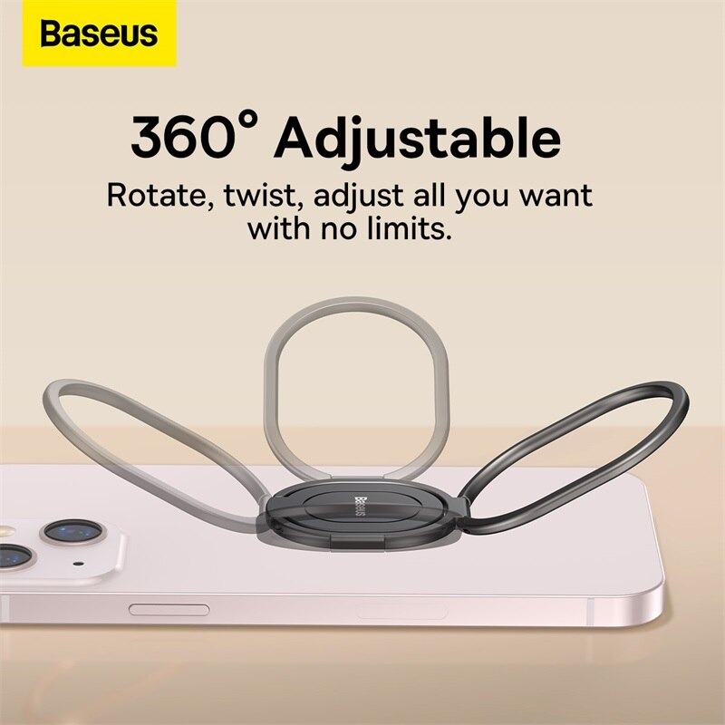Nhẫn Đỡ Điện Thoại Baseus Rails Phone Ring Xoay 360 Độ Chất Liệu Kim Loại Đa Năng Phù Hợp Mọi Loại Điện Thoại
