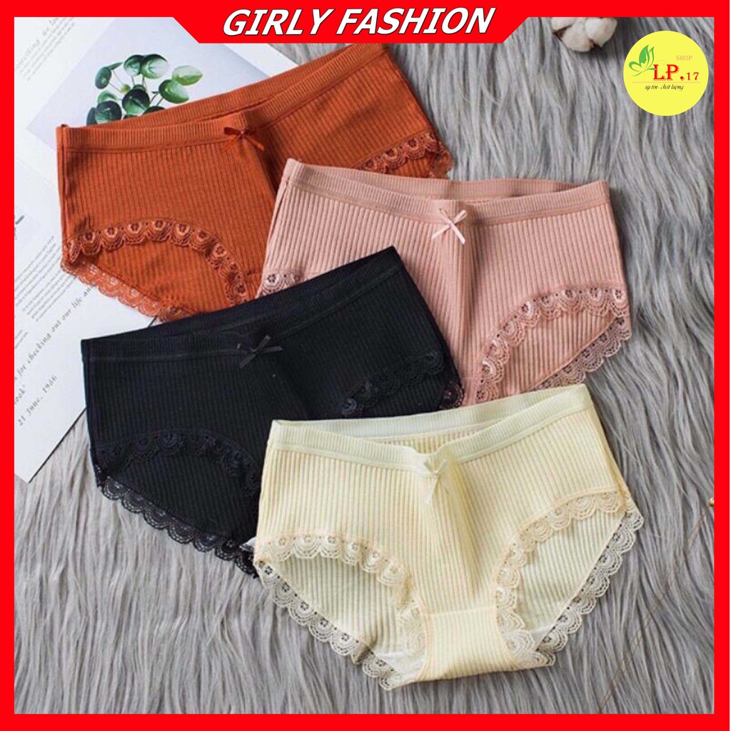 [Mã WAMT2405 giảm 10K đơn 0K] Quần Lót Nữ Cotton tăm tre y tế kháng khuẩn sexy viền ren đính nơ xinh | BigBuy360 - bigbuy360.vn