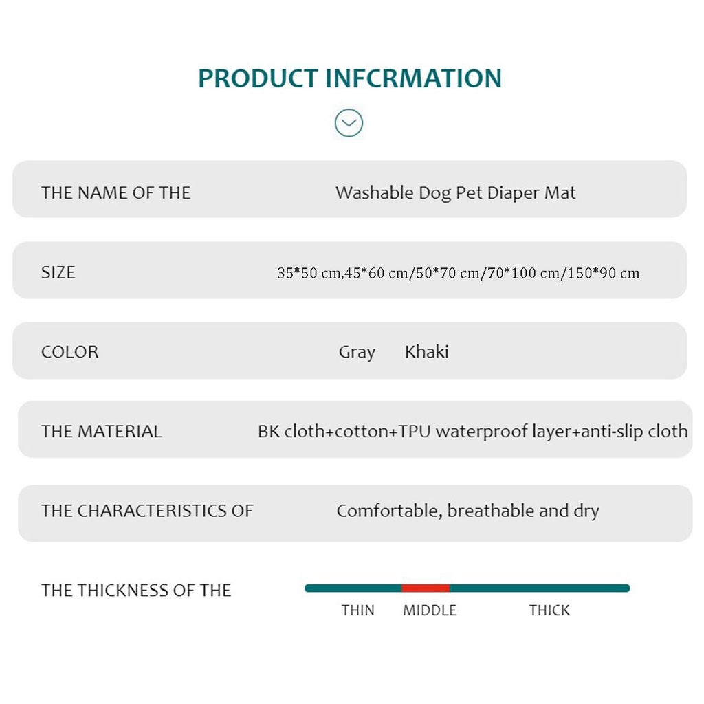 Thảm lót chống trượt thấm nước có thể giặt sạch và tái sử dụng cho cún cưng