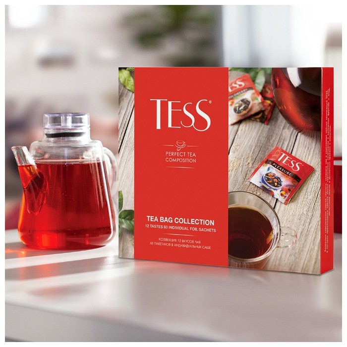 HỘP QUÀ - HỘP TRÀ TESS TEA BAG COLLECTION 12 VỊ 60 GÓI