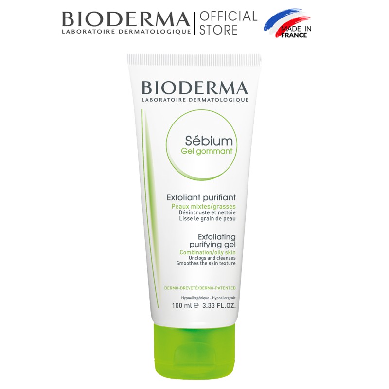 Tẩy Tế Bào Chết Bioderma Cho Da Dầu Và Hỗn Hợp 100ml Tẩy Da Chết Bioderma Sebium Gel Gommant Chính Hãng