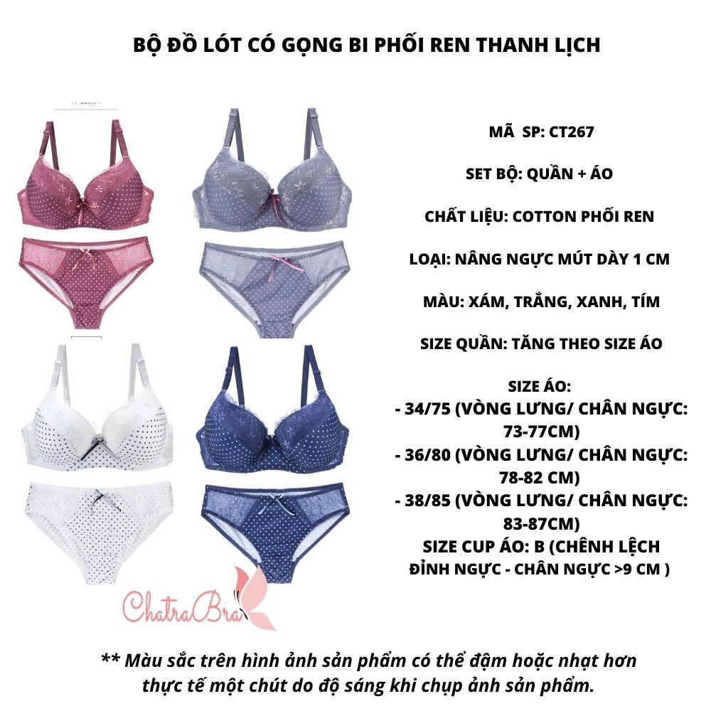 [Freeship 50k]BỘ ĐỒ LÓT CÓ GỌNG BI PHỐI REN THANH LỊCH | BigBuy360 - bigbuy360.vn