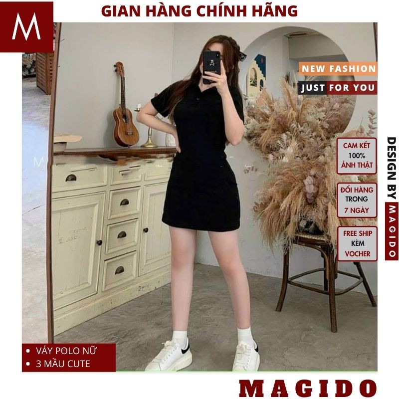 Đầm Polo Nữ 💚váy polo Đen Dáng Ôm Váy Nữ Ngắn Body Ngắn ngắn tay ,phong cách hàn quốc váy ôm cổ đức MAGIDO (ẢNH THẬT) | BigBuy360 - bigbuy360.vn