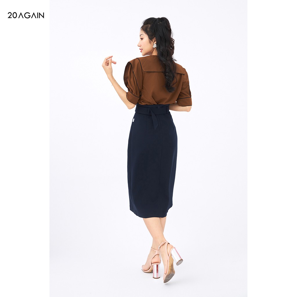 Áo sơ mi viền vai phối 20Again ASA1138 cô thủy thủ vô cùng đáng yêu | BigBuy360 - bigbuy360.vn