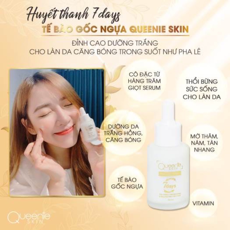 Sẻum huyết thanh Queenie Skin trắng sáng 7 ngày chính hãng
