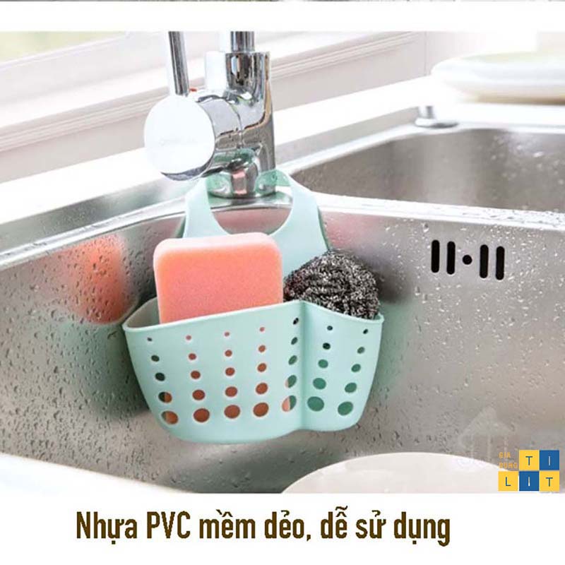 Giỏ phơi ráo treo vòi nước rửa chén tiện dụng (Giỏ Treo Bồn Rửa)