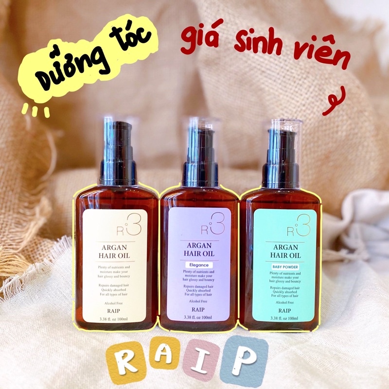 💇🏻🌼 Tinh Dầu Argan Dưỡng Tóc R3 (Argan Hair oil RAIP) 🌼💇🏻