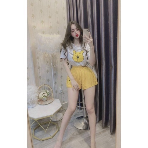 Set bộ áo thun quần đùi siêu dễ thương chất thun cotton - A0U