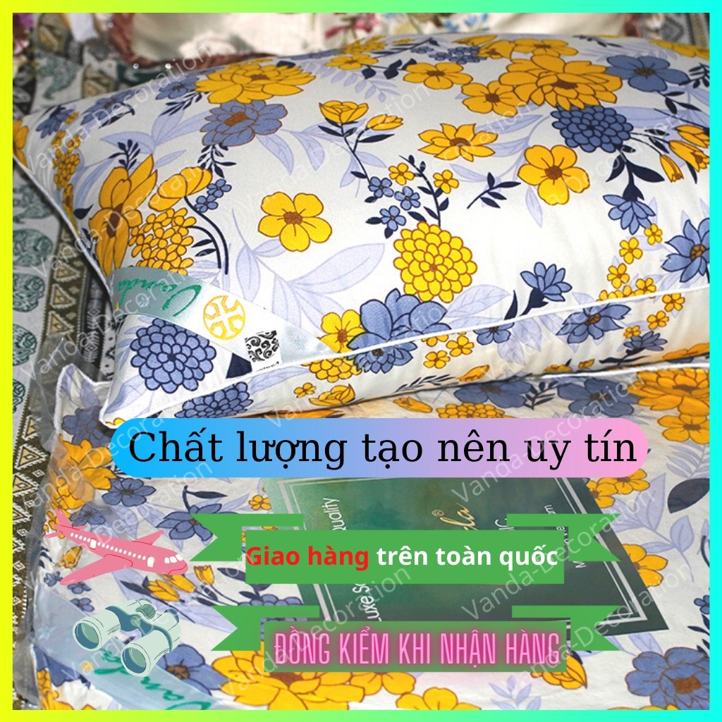 Ruột gối đầu VANDA bông gòn cao cấp mẫu beo hồng