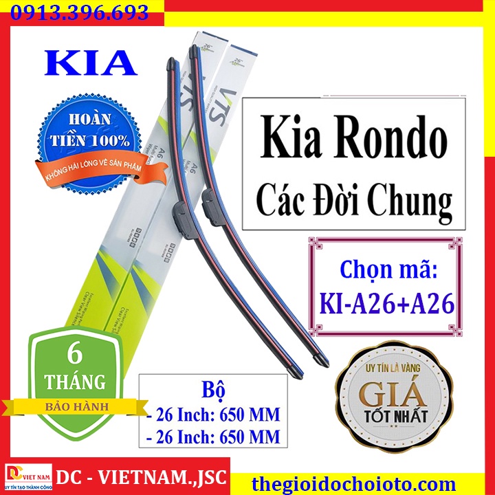 [bh 1 năm] Bộ 2 thanh gạt nước mưa ô tô Nano xương mềm Nano cao cấp dành cho hãng xe Kia: Morning-K3-Cerato-Forte-Carens