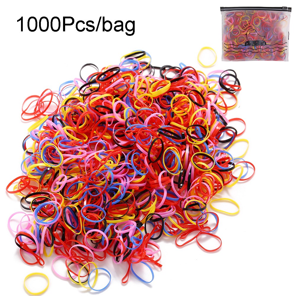 1000 Dây chun buộc tóc AY nhiều màu sắc tiện lợi cho bé gái
