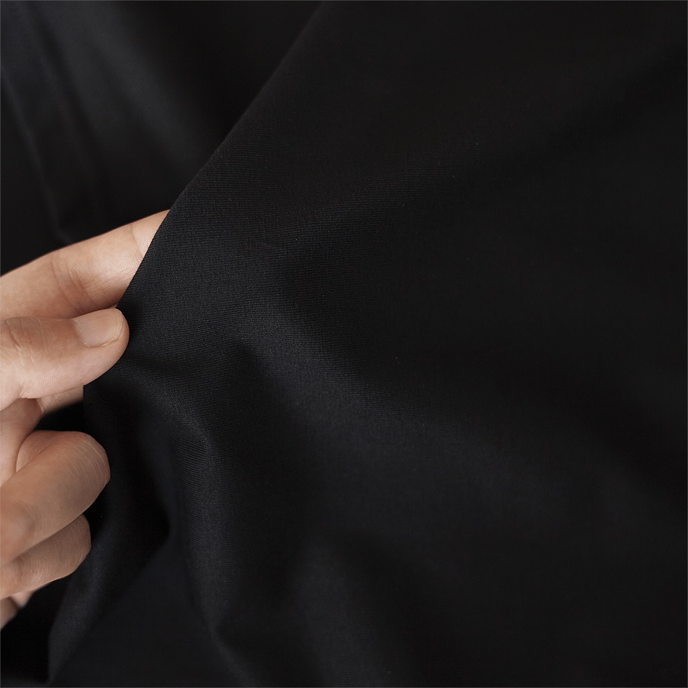 Áo thun nam tay ngắn 100% Cotton co giãn 4 chiều màu đen trơn MINUTE BLACK LEGEND