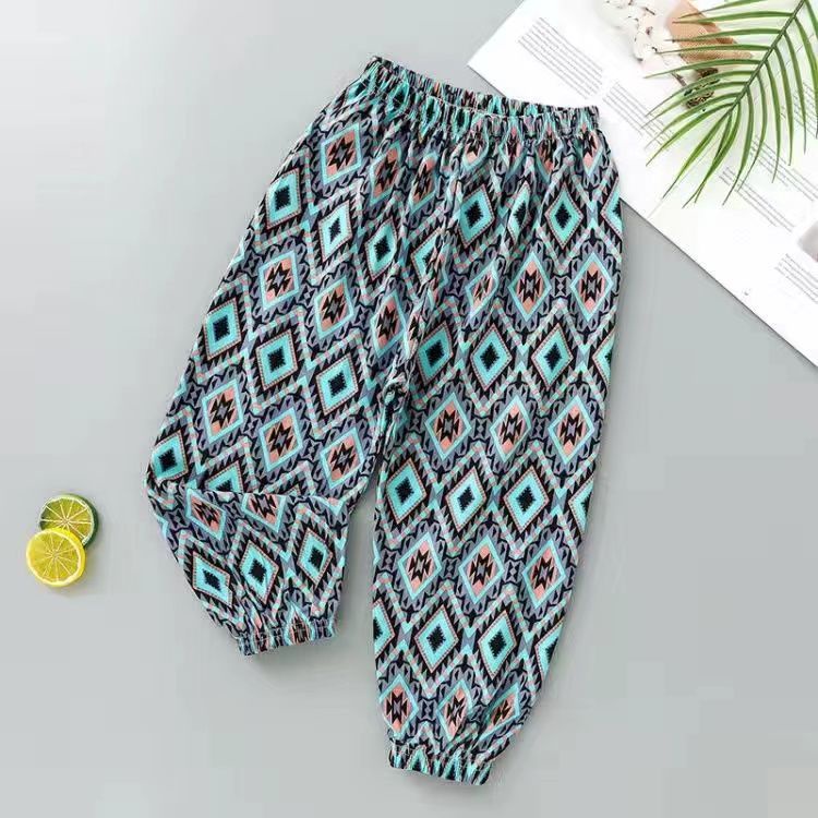 Quần Ngủ Chống Muỗi Bằng Cotton Lụa Mỏng Đi Biển Mùa Hè Mới Cho Trẻ Em