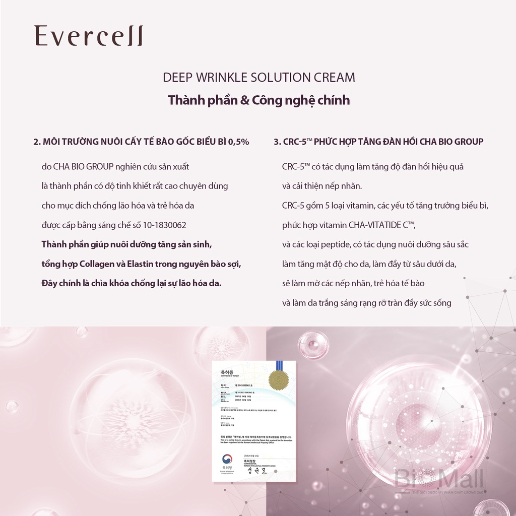 EVERCELL Deep Wrinkle Solution Cream nozzle type