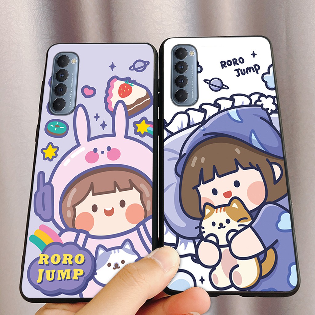 ỐP LƯNG OPPO RENO 4/RENO 4 PRO IN HÌNH BÒ SỮA DỄ THƯƠNG