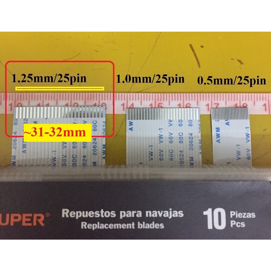 Cable FFC NGHỊCH (Type B) 1.25mm Dài 45cm