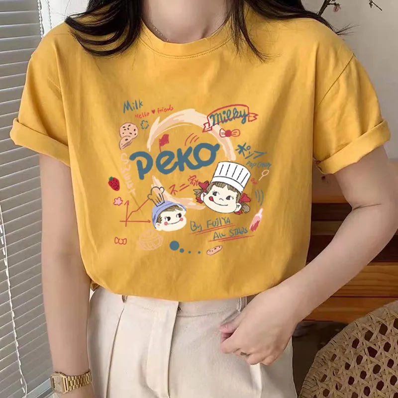 Korean version of loose fashion print trend short-sleeved T-shirt woman