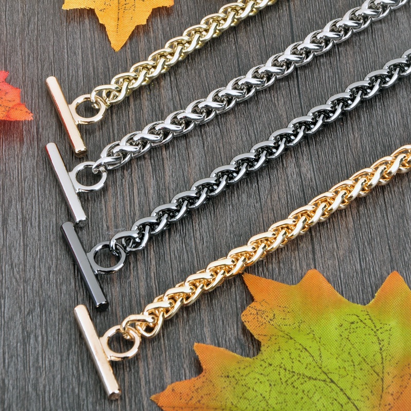 Dây xích đeo túi xách bằng kim loại phẳng mài nhẵn chất lượng cao bảo vệ môi trường dành cho bạn nữ