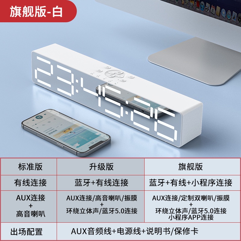 Đồng Hồ Báo Thức Có Đèn LED Hiển Thị Âm Thanh HD