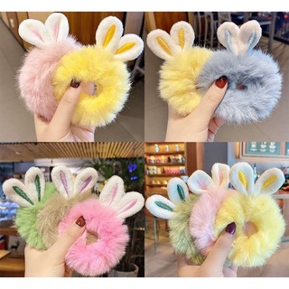 Dây cột tóc tai thỏ, scrunchies nhiều màu đa dạng
