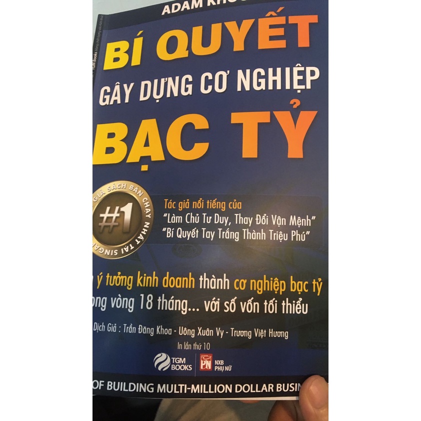 Sách - Bí quyết gây dựng cơ nghiệp bạc tỷ ( tái bản 2019 ) Tặng Kèm Bookmark